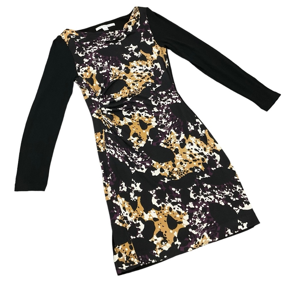 Diane Von Furstenberg Kirby Silk Dress Jersey Ruched Cheetah Splash Clas… - Picture 16 of 16